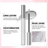 Metallic Diamond Liquid Lipsticks, Silver Lipstick for women, Waterproof Long Lasting Shinning Lip Gloss for Eyes and Lips Makeup, Highly Pigmented smudge-proof Not Stick Cup Matte Lipstick for Girls